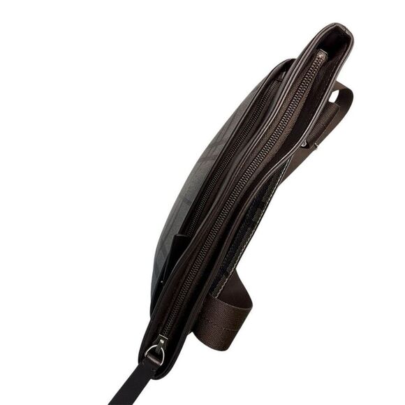 Coach Plaid Trans Atlantic Leather Messenger Bag F70751 Leather Trim, Crossbody, - Picture 8 of 13